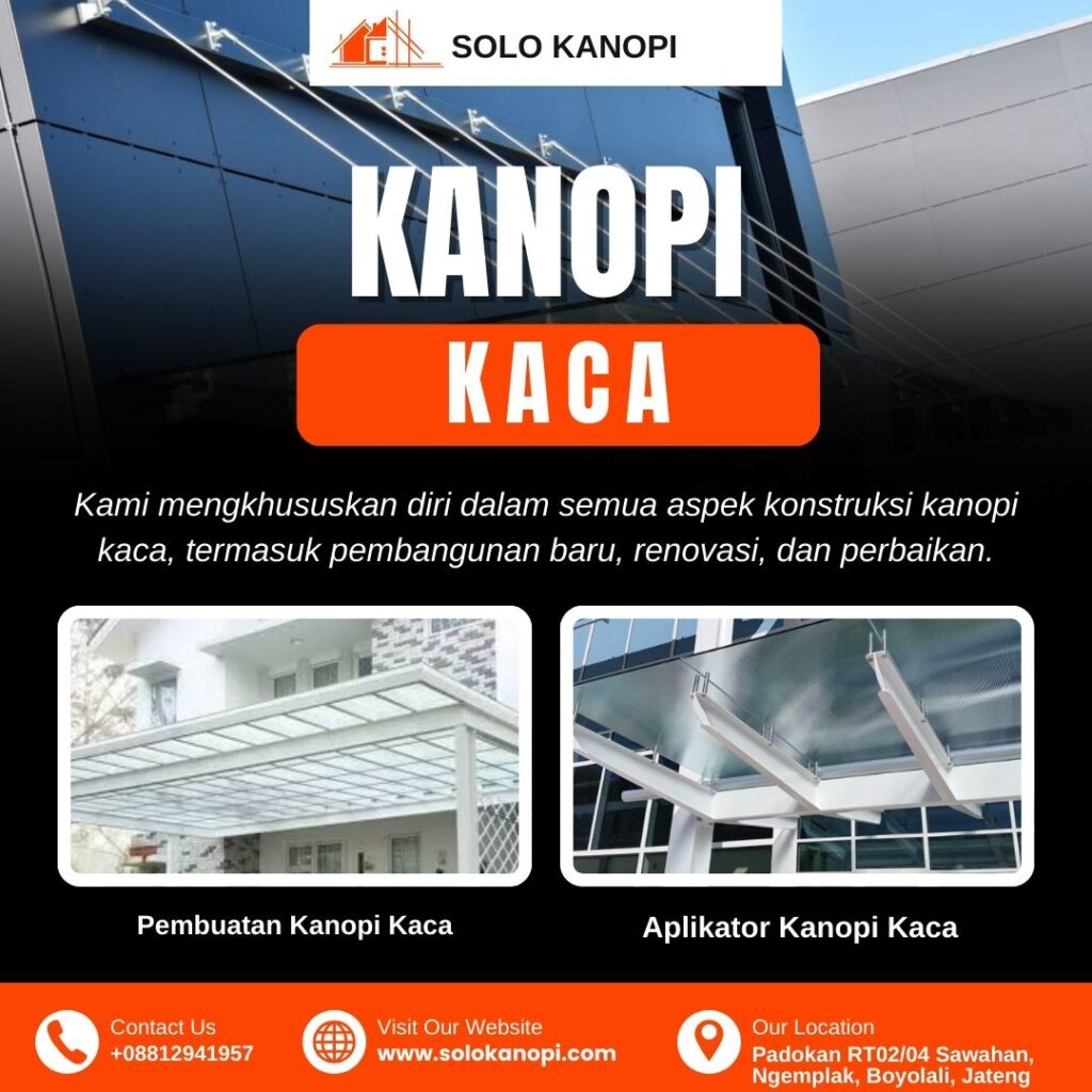 kanopi kaca solo
