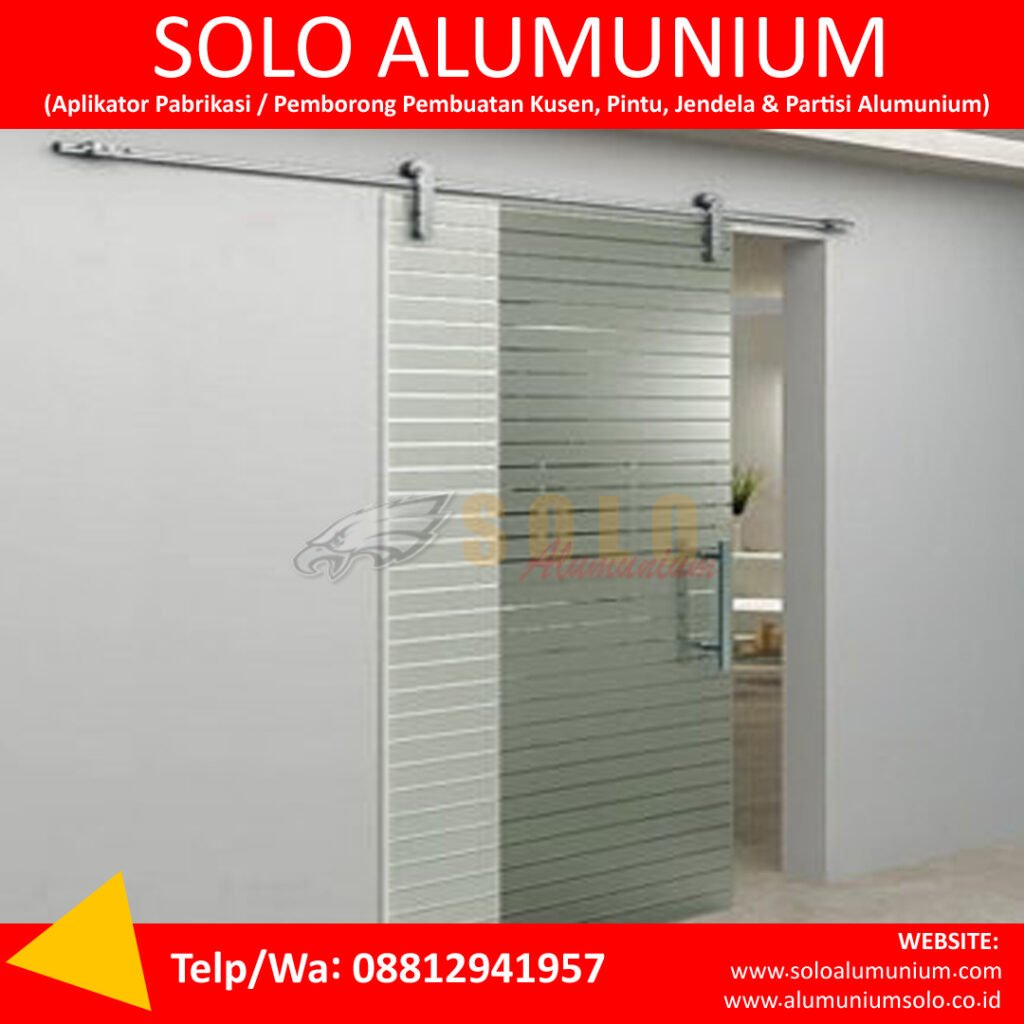 PINTU GESER KACA THEMPER - Jasa Aluminium Solo: Harga Kusen, Pintu & Jendela Aluminium Profesional 2026